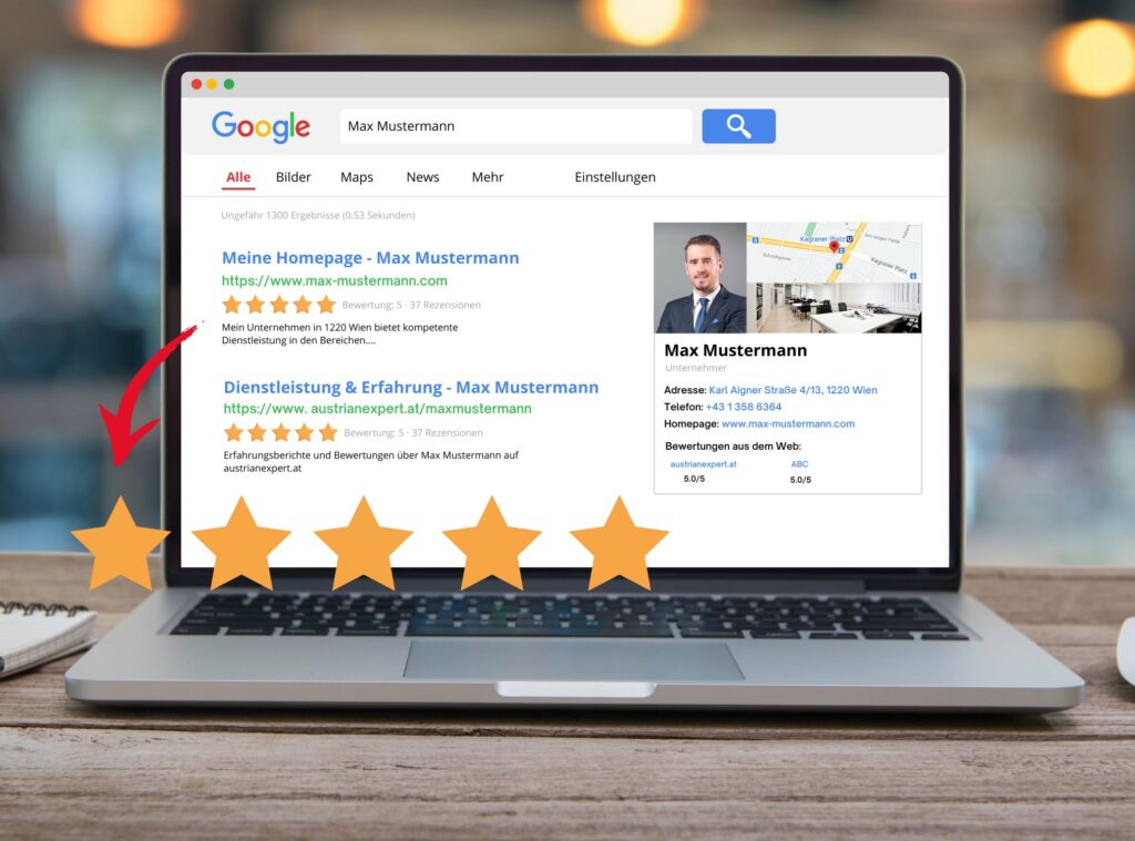 Google Sterne einbinden austrianexpert.at